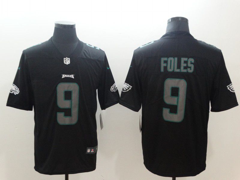 Men Philadelphia Eagles 9 Foles Nike Fashion Impact Black Color Rush Limited NFL Jerseys